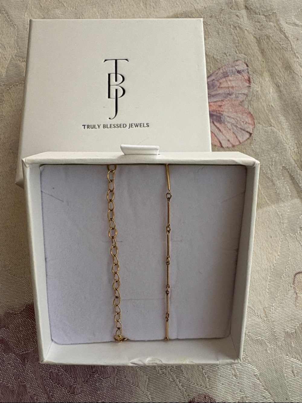 Gold Chain Bracelet Set